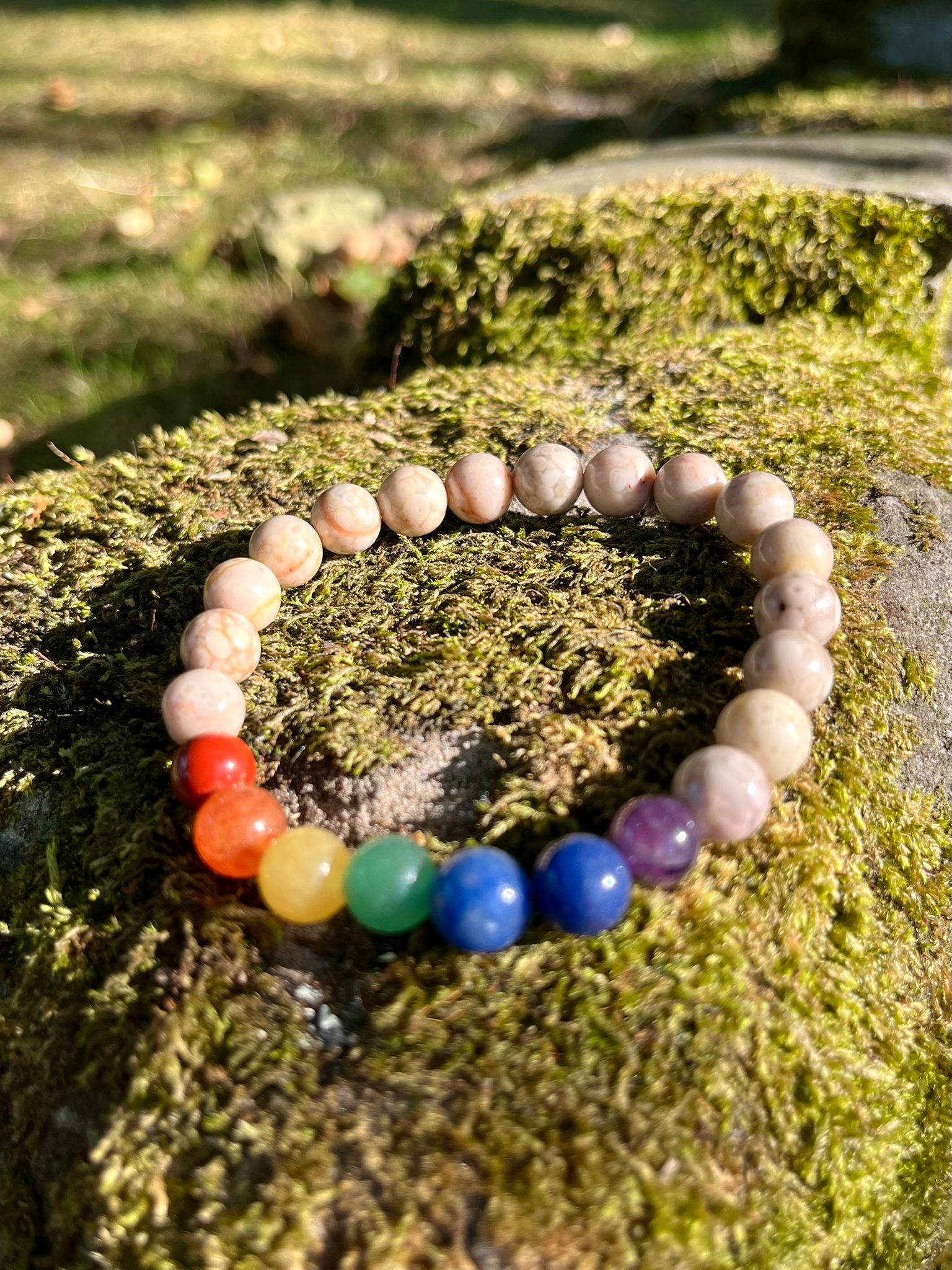 Bransoletka Czakralna z kamieniem Maifan