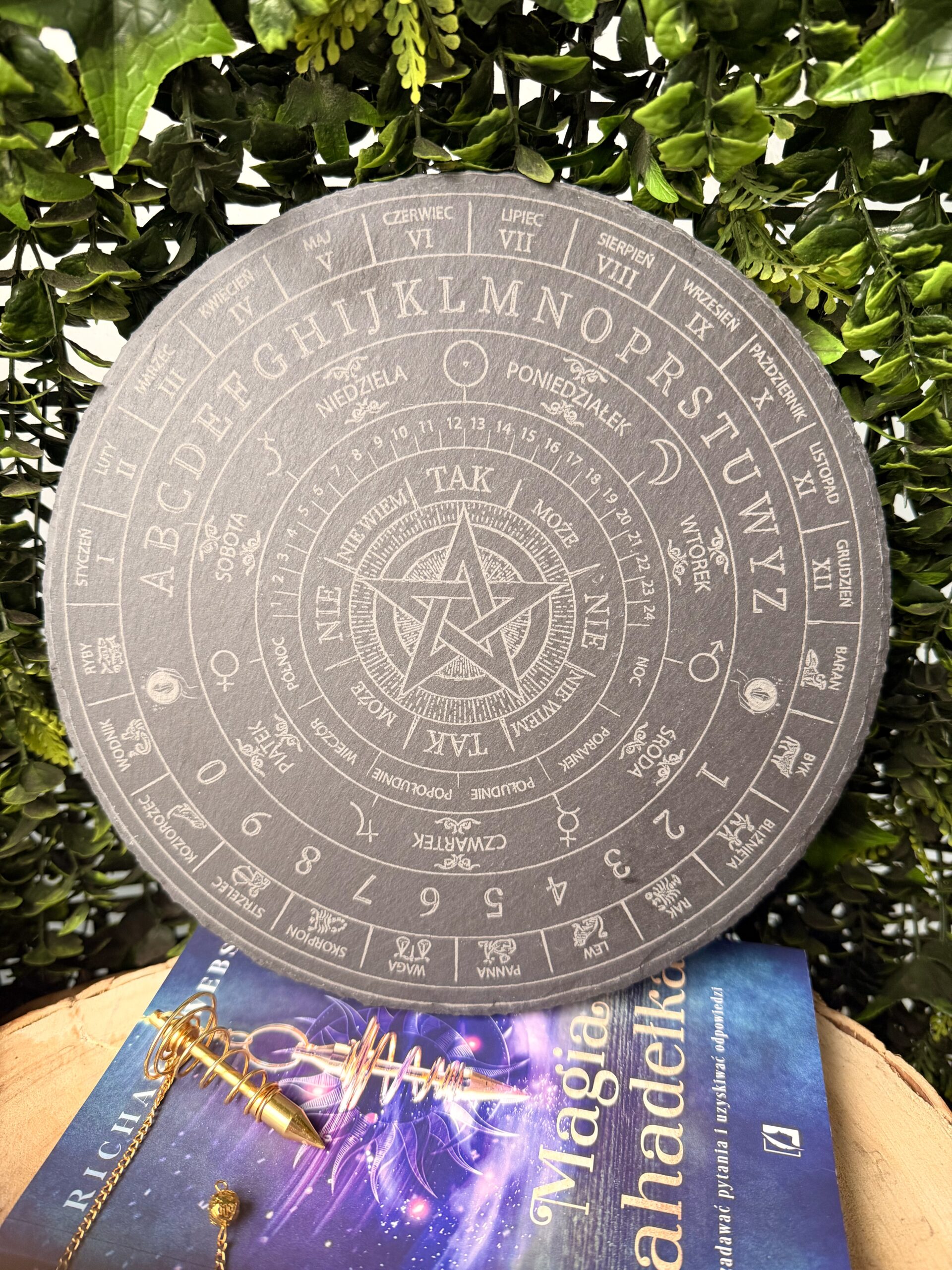 Kamienna Tablica radiestezyjna do pracy z wahadłem